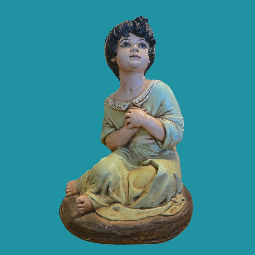 Vtg 1969 William Marotta Plaster Chalkware Figurine Coquette 1960s mid-century